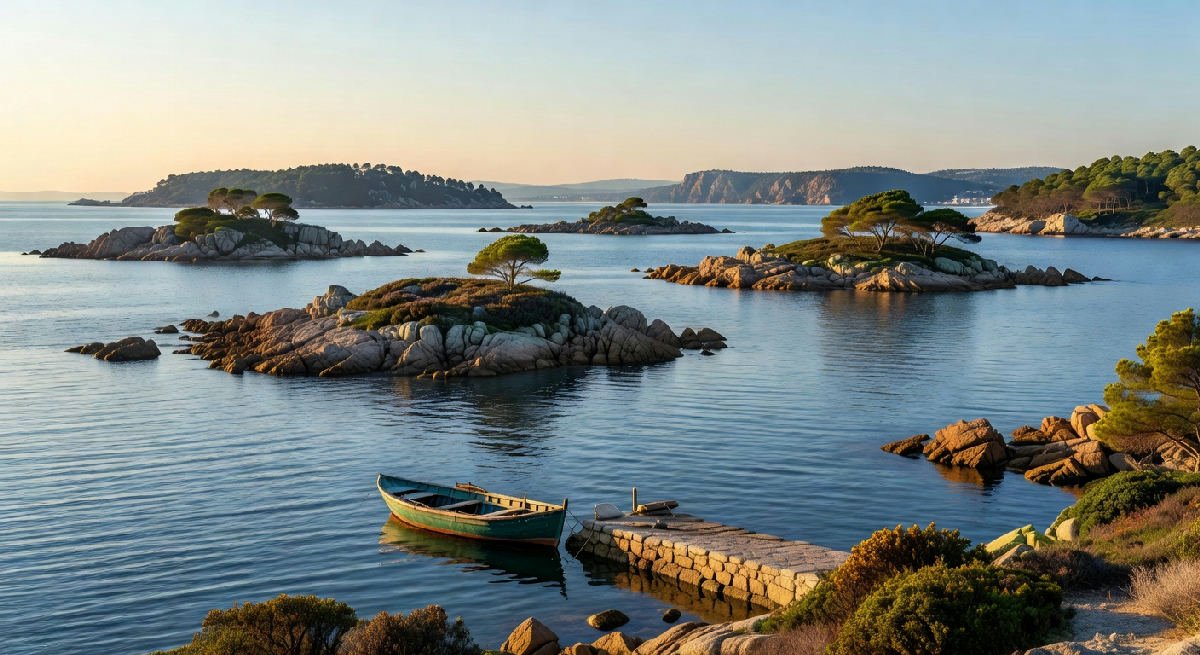 Eilandjes voor de kust van Pontevedra