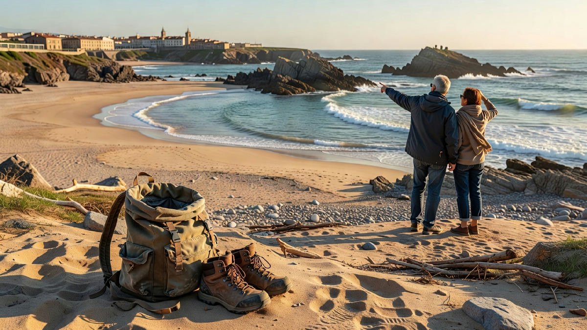 Stranden bij Pontevedra